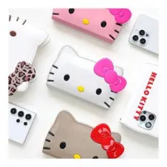 Hello Kitty Face Flip 手帳型ケース【シルバー】
