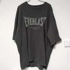EVERLAST グレー Tシャツ ロゴ刺繍