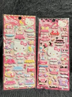 【海外公式ライセンスシール有】ハローキティ ぷっくり立体シール 着せ替え セット