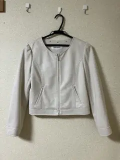 MISHMASH ノーカラージャケット スエード