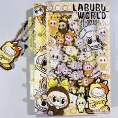 labubu　シャカシャカアクリルノート　シール帳バインダー　A7