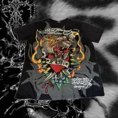 Ed Hardy 虎デザイン Tシャツ　ラインストーン　y2k