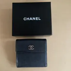 CHANEL 二つ折り財布 ブラックのサムネイル