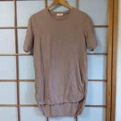 earthmusic＆ecology ベージュ シンプル Tシャツ 半袖