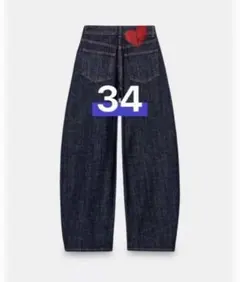 【完売品】ZARA Z1975 ハイウエストバレルフィットデニムパンツ 34