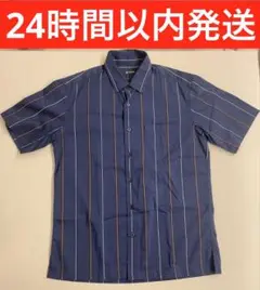 ナノユニバース シャツ メンズ ストライプ Mサイズ