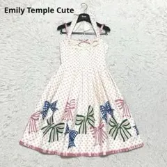 【美品】Emily Temple Cute ドット リボン キャミワンピースのサムネイル
