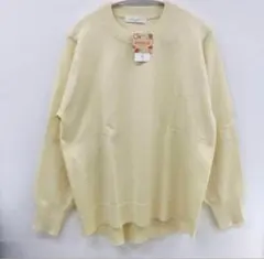 アルガンオイル配合 クールネックプルオーバー 長袖トップス ニット　ス29