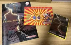CR大阪プロレス サイン入りパンフレット 携帯クリーナー　DVD販促品セット