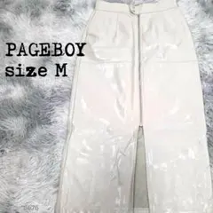 PAGEBOY ページボーイ 美品 光沢アイラインスカート 合成皮革 M 676