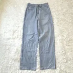 Dazy〔S〕ストレートジーンズ セミワイド ライトブルー デニムパンツ ズボン