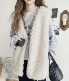 クラシカルエルフ ボリュームプードルフェイクファーベスト Mサイズ