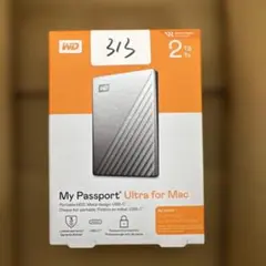 313 ウエスタンデジタルWD HDD Mac用Mac 2TB 未開封