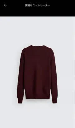 ZARA バーガンディ リブ編み セーター S 新品