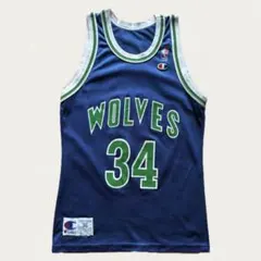 90's USA製 Champion Wolves game shirt 古着