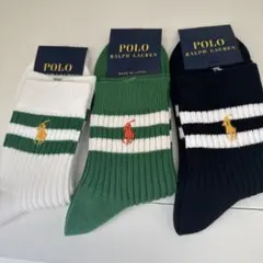 Polo Ralph Lauren ストライプソックス 3足セット
