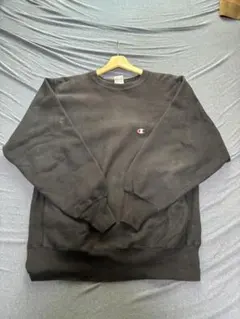 90s USA製 チャンピオン リバースウィーブ 黒 XL スウェット 刺繍タグ