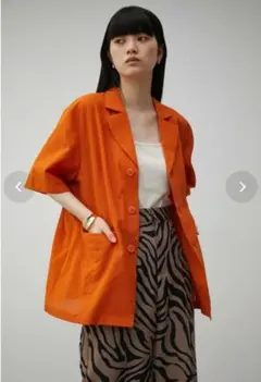 AZUL by moussy SHEER LOOSE SHIRT JACKET