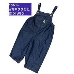 POLOベビー　デニムサロペット 100cm ※背中タグ付近ほつれ有り