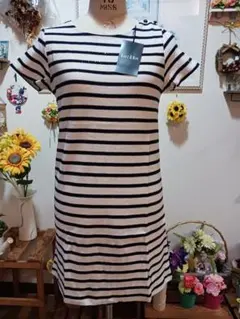 値下げ！新品⭐EAST BOY イーストボーイボーダー 半袖ミニワンピース⭐9