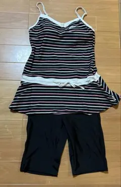 ❤︎美品❤︎FILAストライプ セパレート水着 13号　ブラック