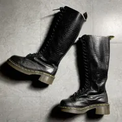超希少✨️ Dr.Martens 20ホール イングランド製 クロコ型押し 黒