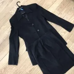 黒のストライプ Mサイズ スカートスーツ