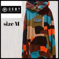 GRMY グライミー　パーカー　プルオーバー　マルチカラー　派手　M フリース