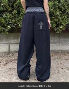 【新品】sedacle レイヤードポンチスウェットパンツ
