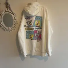 スポンジボブ × エンジェルブルー パーカーフリーサイズ　新品