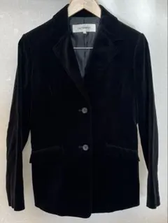 【ロートレ・アモン】ブラック ベルベット ジャケット（クリーニング済）