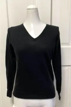 アズール　黒　トップス　薄手ニット　Sサイズ