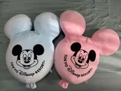 ディズニー ミッキー バルーンクッション ブルー 2点セット - メルカリ