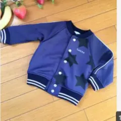 ハッカベビー新品80  星柄薄手ジャンバーカーディガンジャージ定価8925円激安