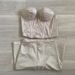 ブライダルインナー　ショートビスチェ＆ガードルbridalbloom C65 ショートビスチェ お背中開きの広いウェディングドレスに対応