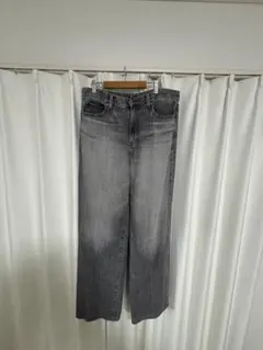 ワイドストレートジーンズ　丈長め