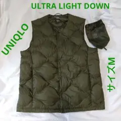 [美品] UNIQLO ウルトラライトダウンベスト サイズM　収納袋に小キズありのサムネイル