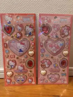 【正規品】キラキラジュエルシール 2枚セット ハローキティ　マイメロディ