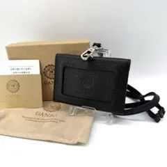 美品】ガンゾ ジャーナリストサコッシュ レザー ブラック ショルダー