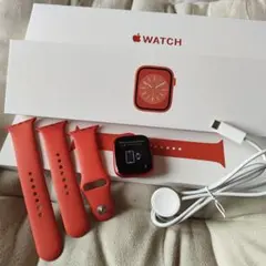 【傷有り】Applewatch 8 45mm RED GPSモデル
