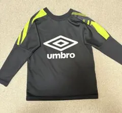 umbro 長袖シャツ サイズ120 黒/蛍光イエロー