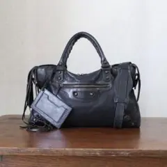 希少♡大容量♡BALENCIAGA バレンシアガ レザー ボストンバッグ シティ BALENCIAGA×GUCCI 21AWザ ハッカープロジェクト グラフィティ