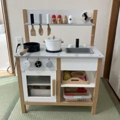 木製おままごとキッチンセット　中古品　訳あり　　クリスマスプレゼント