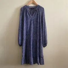 BANANA REPUBLIC 長袖ひざ丈ワンピース S