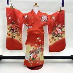 七五三　女児三つ身　3歳～5歳　化繊　長襦袢付き　u-121