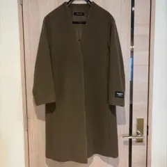 【美品】ノーカラー ウール コート モカ 茶 by UNITED ARROWS