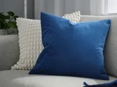 未開封 IKEA サネーラ クッションカバー ブルー 50x50