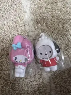 【匿名配送】フォトフレームマスコット ポチャッコ マイメロディ