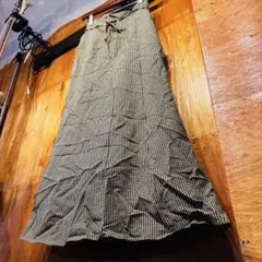 LOWRYS FARM サッカー生地マーメイド ロング フレア スカート