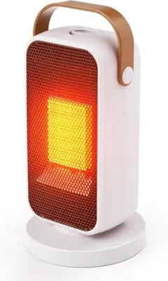 【R1761-21】コンパクト ミニ セラミックファンヒーター マイナスイオン